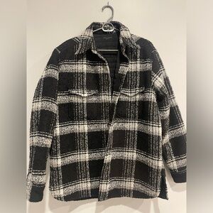 All Saints Flannel Quilted Lined Jacket